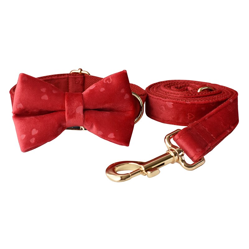 Red Heart Collar and Lead Set