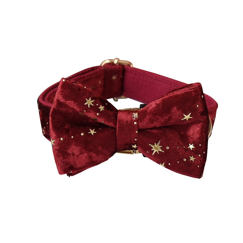 Red Wine Velvet Star Set