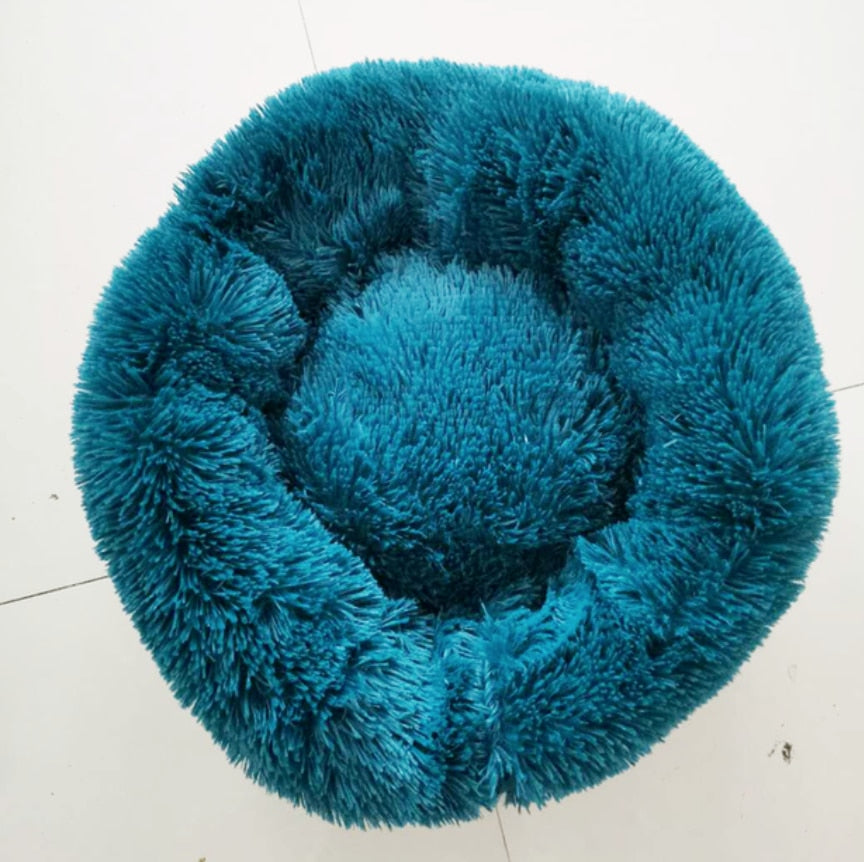 Round Faux Fur Dog Beds