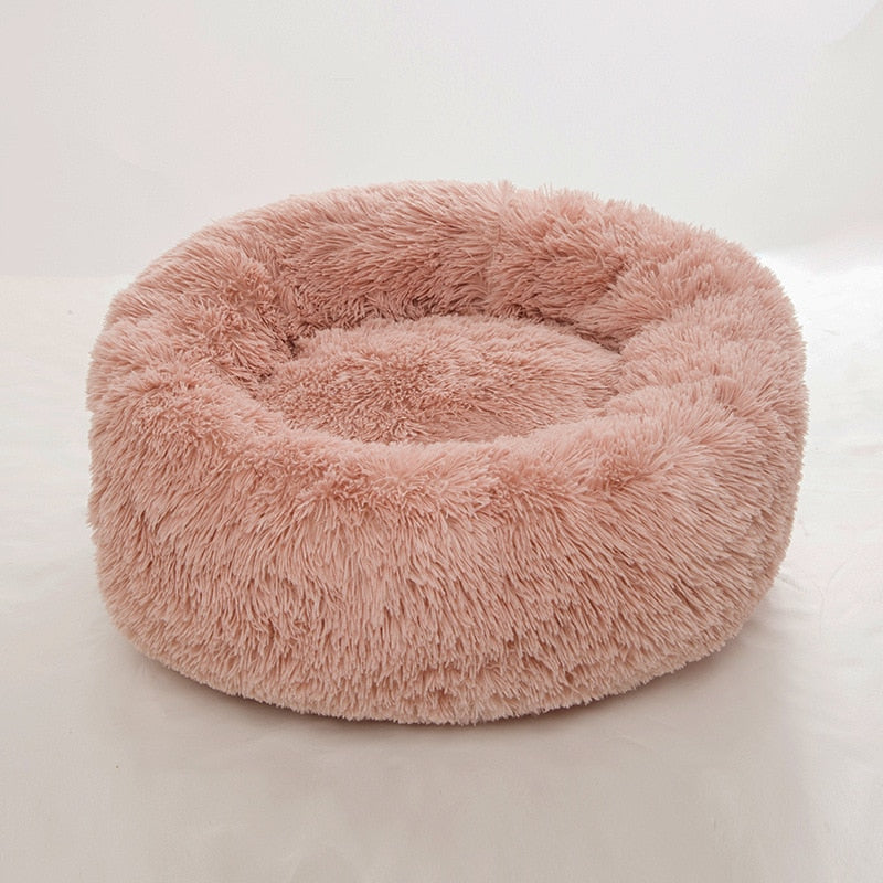 Round Faux Fur Dog Beds