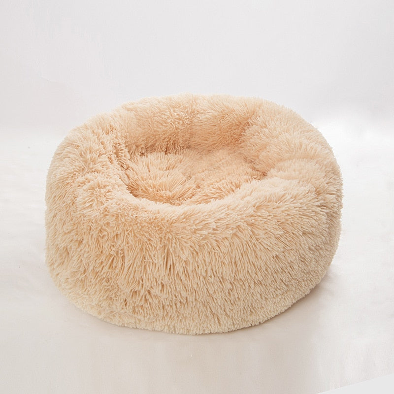 Round Faux Fur Dog Beds