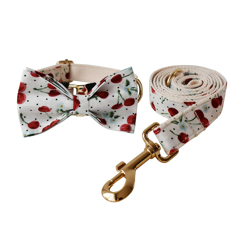 Cherry Lead and Collar Set