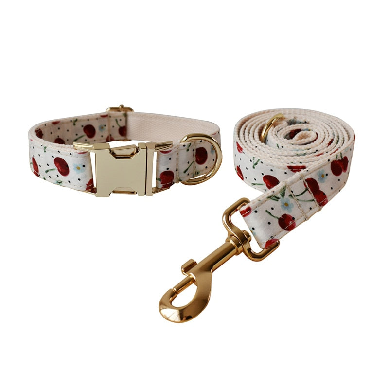 Cherry Lead and Collar Set