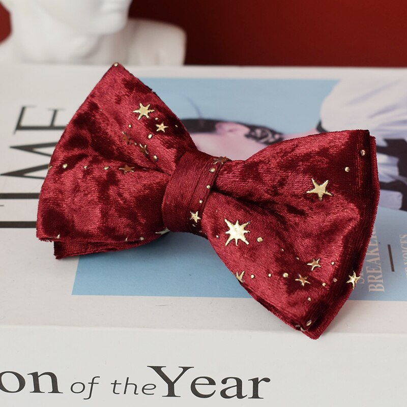 Red Wine Velvet Star Set