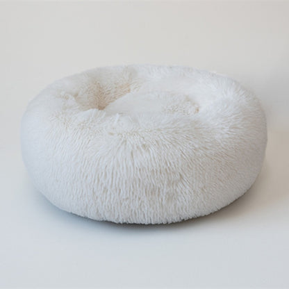 Round Faux Fur Dog Beds