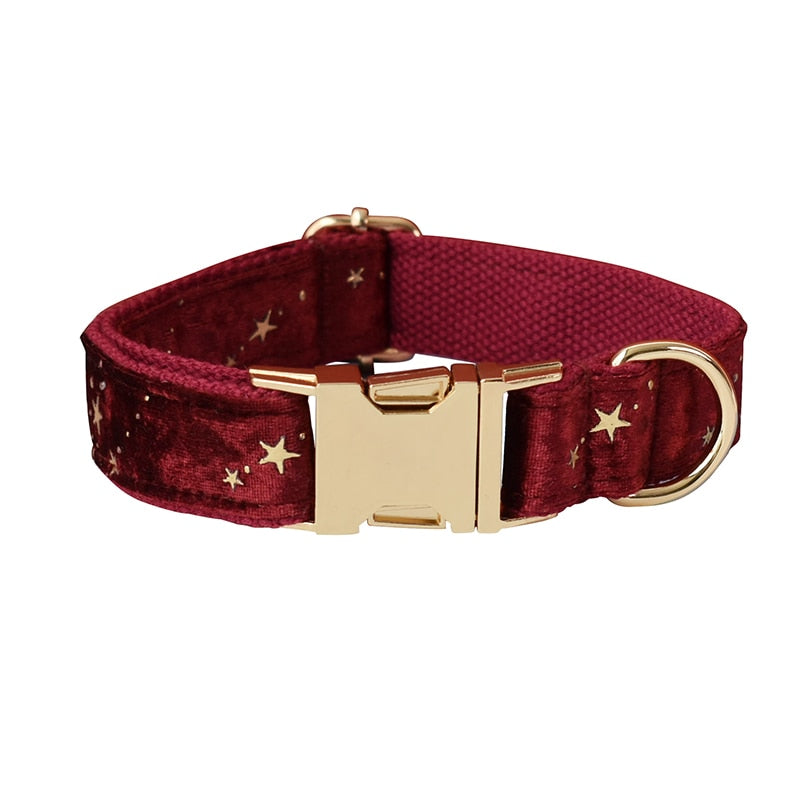 Red Wine Velvet Star Set