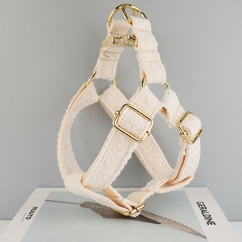 White Lace Lead and Harness Set