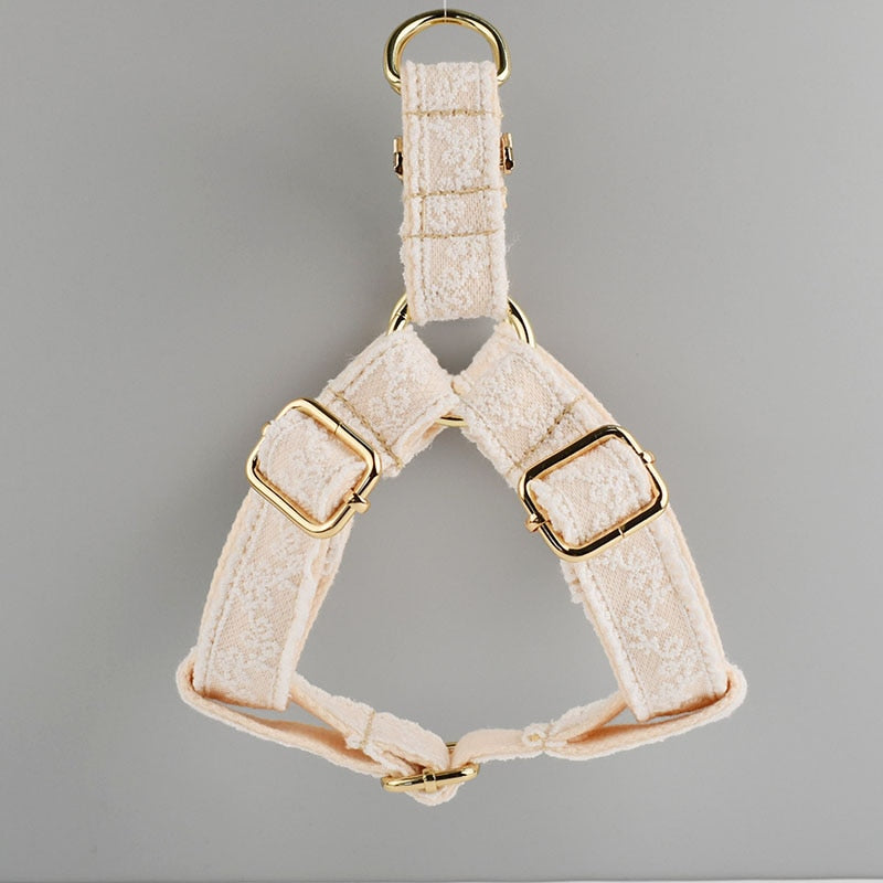 White Lace Lead and Harness Set