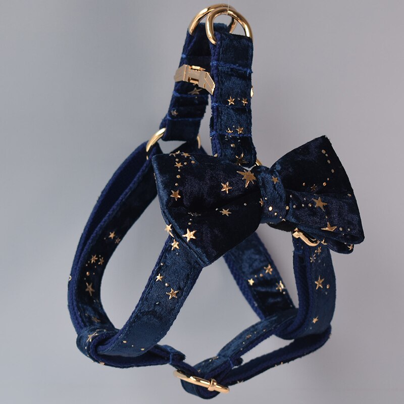 Blue Star Velvet Lead and Harness Set