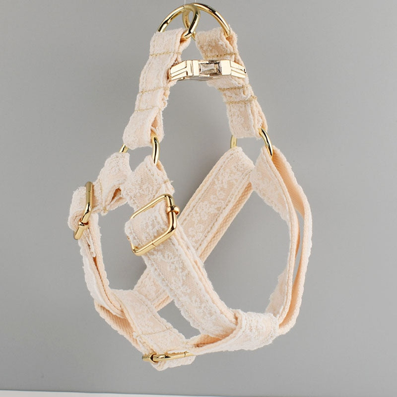 White Lace Lead and Harness Set