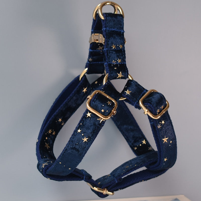 Blue Star Velvet Lead and Harness Set